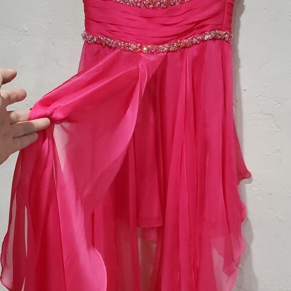 Vintage Y2K Barbie Pink Cache Prom Dress Size 6 - Picture 7 of 16